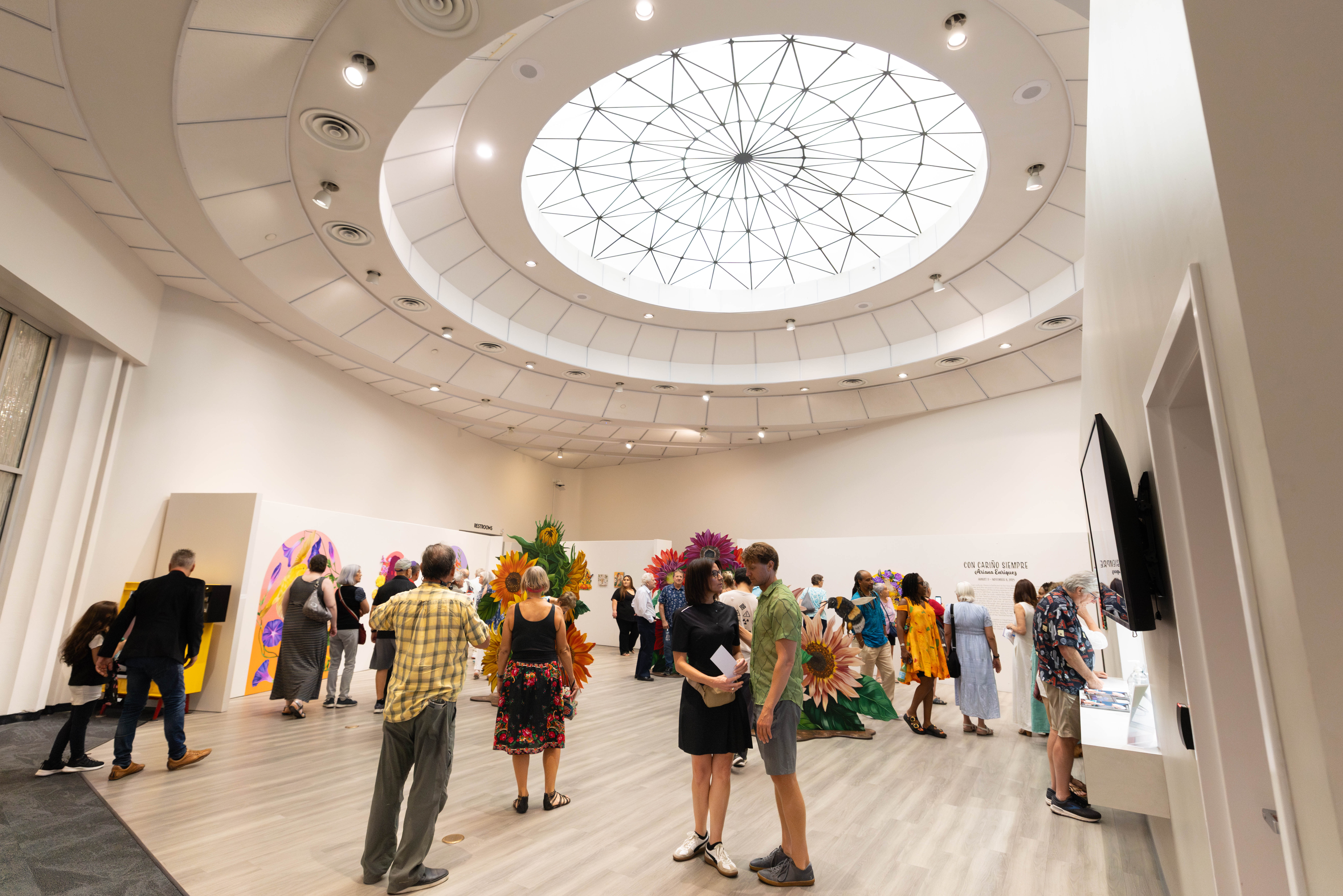 patrons exploring the gallery