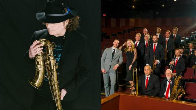 Four images depict the four shows on sale - Boney James, Glenn Miller, Disney Jazz and Peking Acrobats