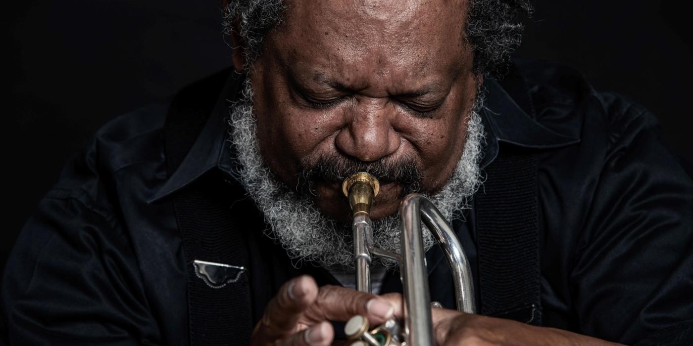 Gabriel Bey playing trumpet