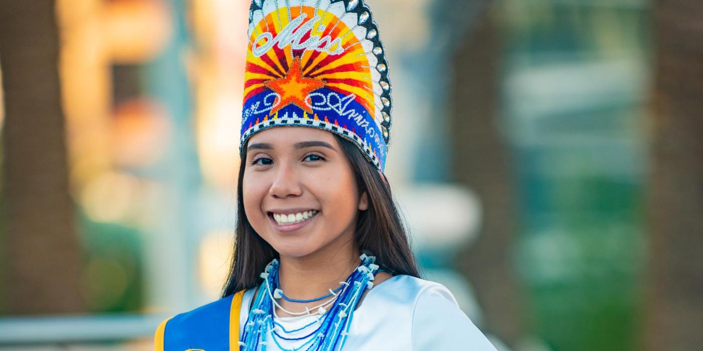 Miss Indian Arizona, Sistine Lewis. Sistine is from the Salt River Pima Maricopa Indian Community