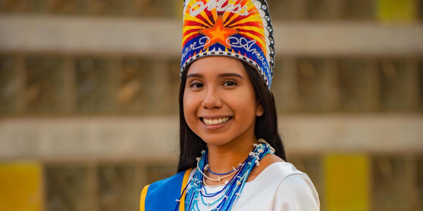 Miss Indian Arizona, Sistine Lewis. Sistine is from the Salt River Pima Maricopa Indian Community
