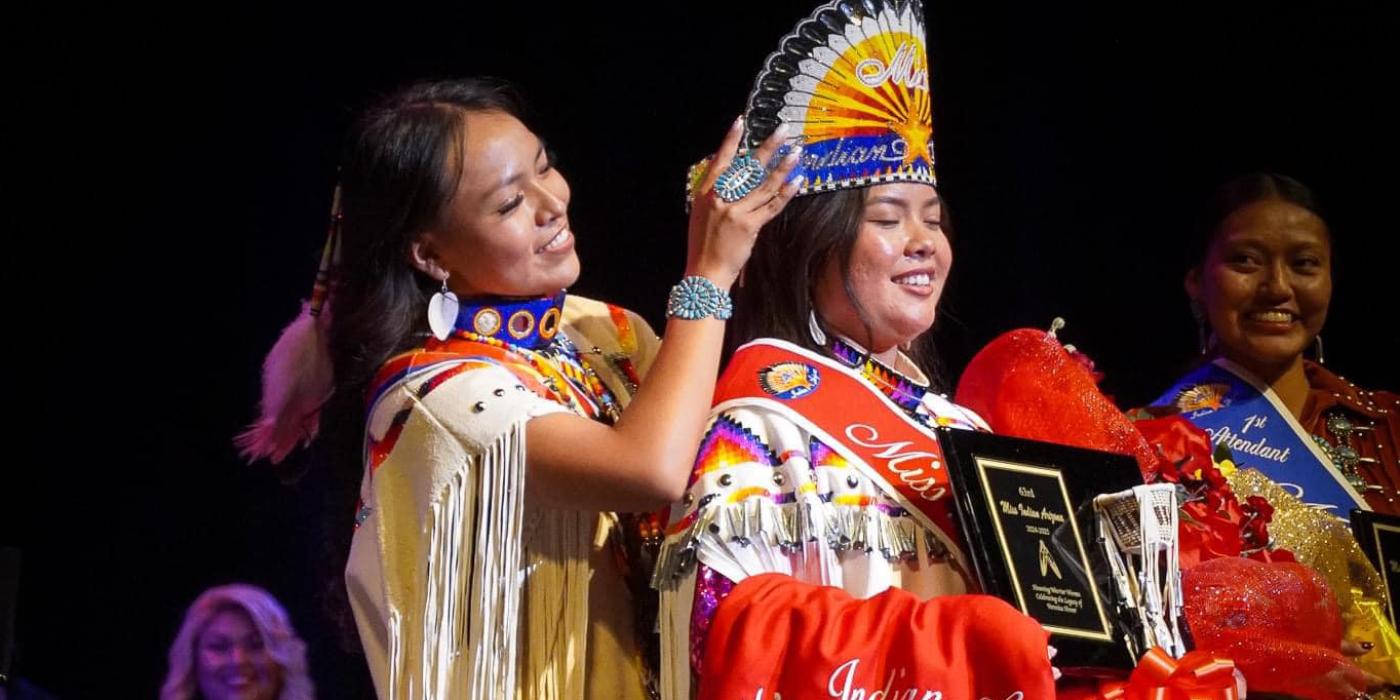 Miss Indian Arizona being crowned in 2024