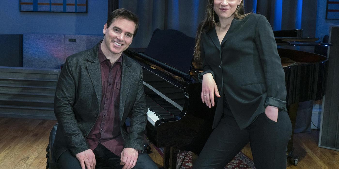 Photograph of Shakespeare in Jazz performers at piano