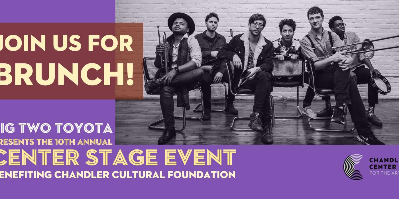 An invitation like image invites you to Join Us! a band on the front with copy about the event