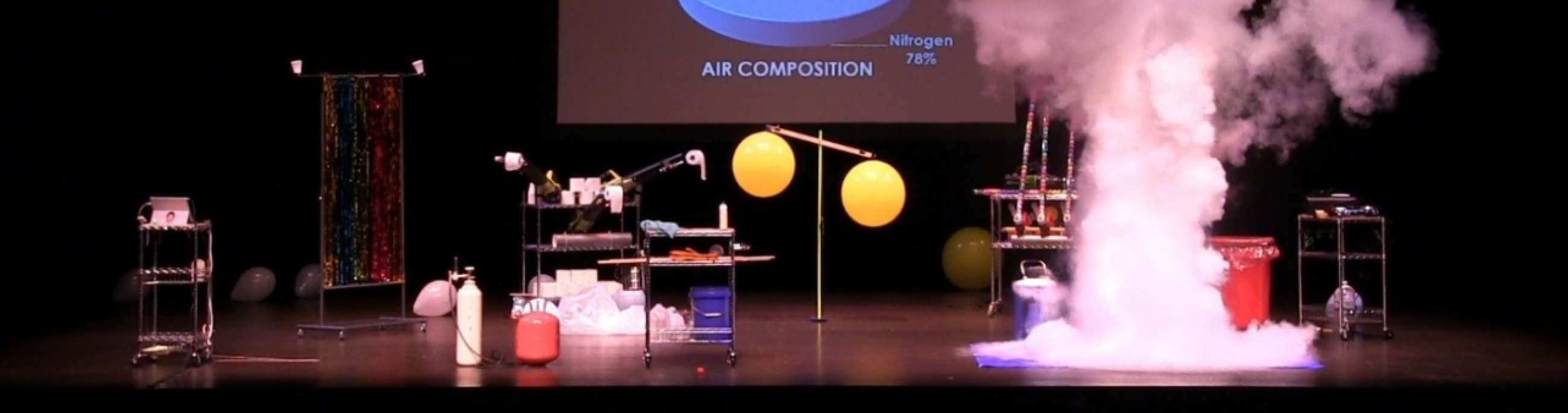 smoke experiment on stage