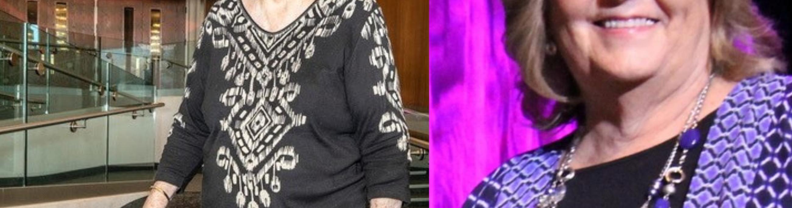 Side by side photos of Steena Murray and Linda Yarbrough, Chandler Cultural Foundations co-selectees as Board Members Emeriti