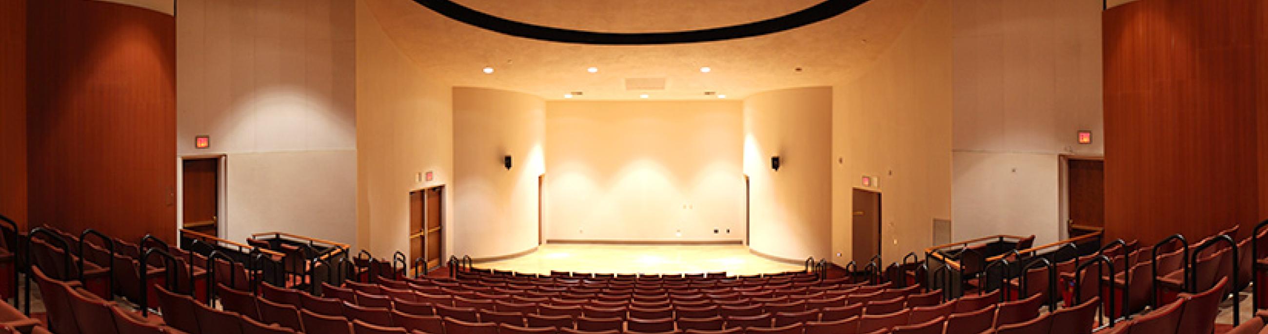 CCA's Recital Hall stage provides optimal listening and viewing for smaller recitals, lectures