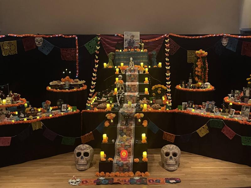 community assembled altar in the recital hall