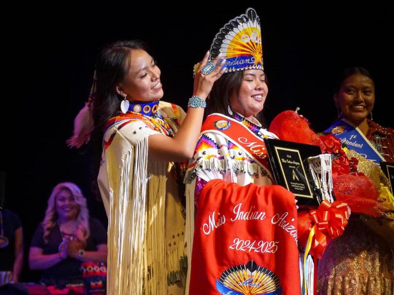 Miss Indian Arizona being crowned in 2024