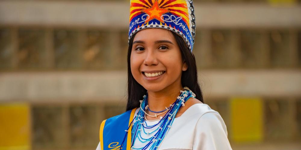 Miss Indian Arizona, Sistine Lewis. Sistine is from the Salt River Pima Maricopa Indian Community