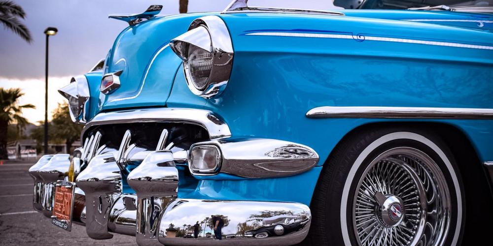 blue lowrider cars