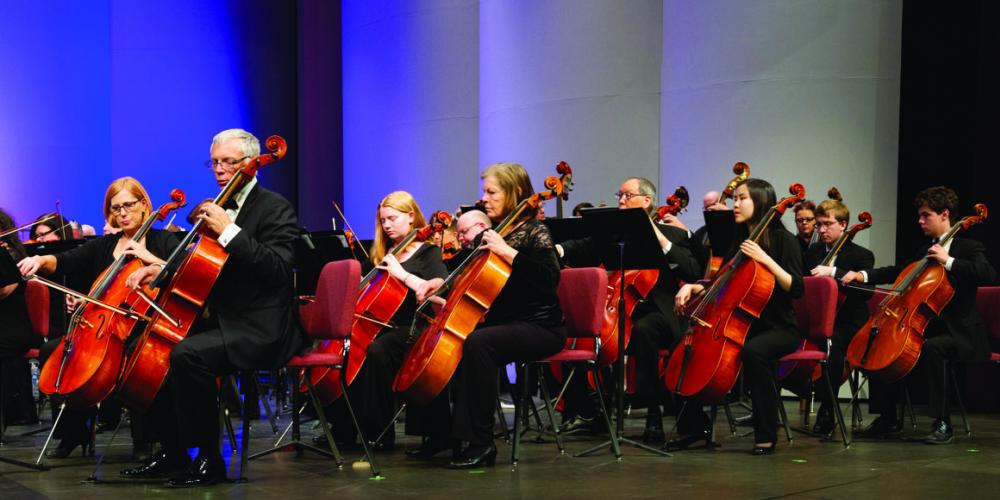 Chandler Symphony Orchestra plays on the main stage at Chandler Center for the Arts