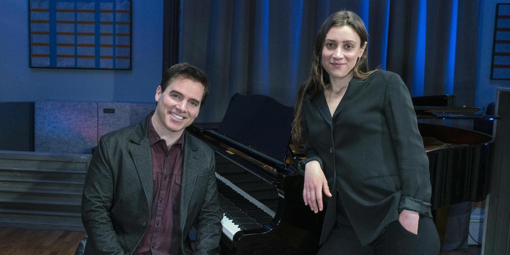 Photograph of Shakespeare in Jazz performers at piano