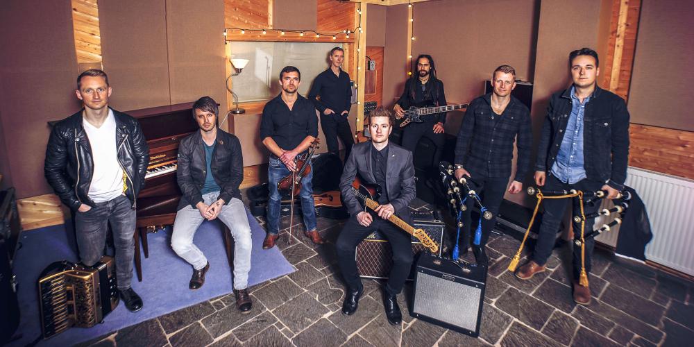 a seven-piece band creating a fusion of folk, rock, traditional Scottish music and Americana