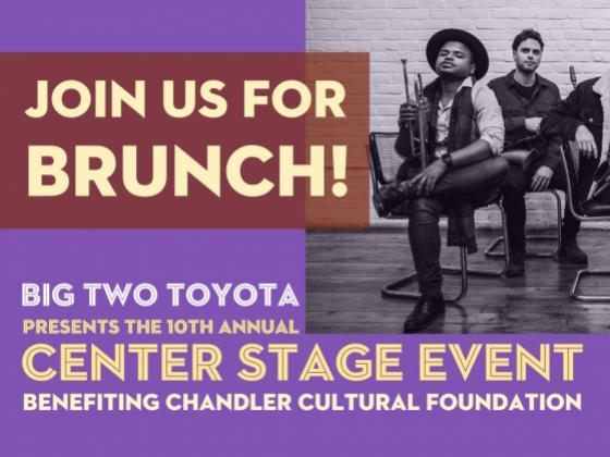 An invitation like image invites you to Join Us! a band on the front with copy about the event