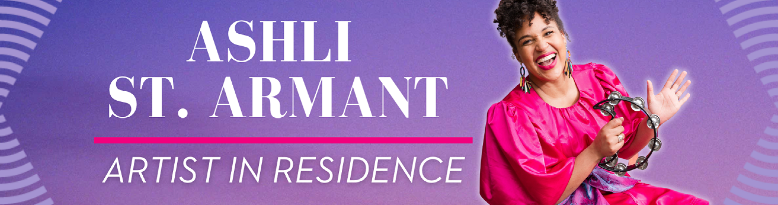 Ashli St. Armant against a purple backdrop