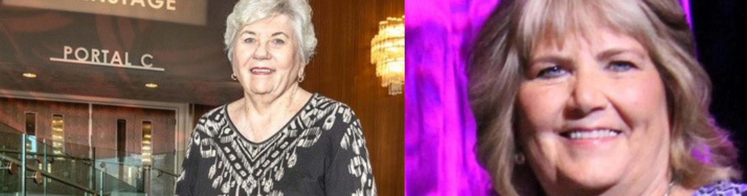Side by side photos of Steena Murray and Linda Yarbrough, Chandler Cultural Foundations co-selectees as Board Members Emeriti