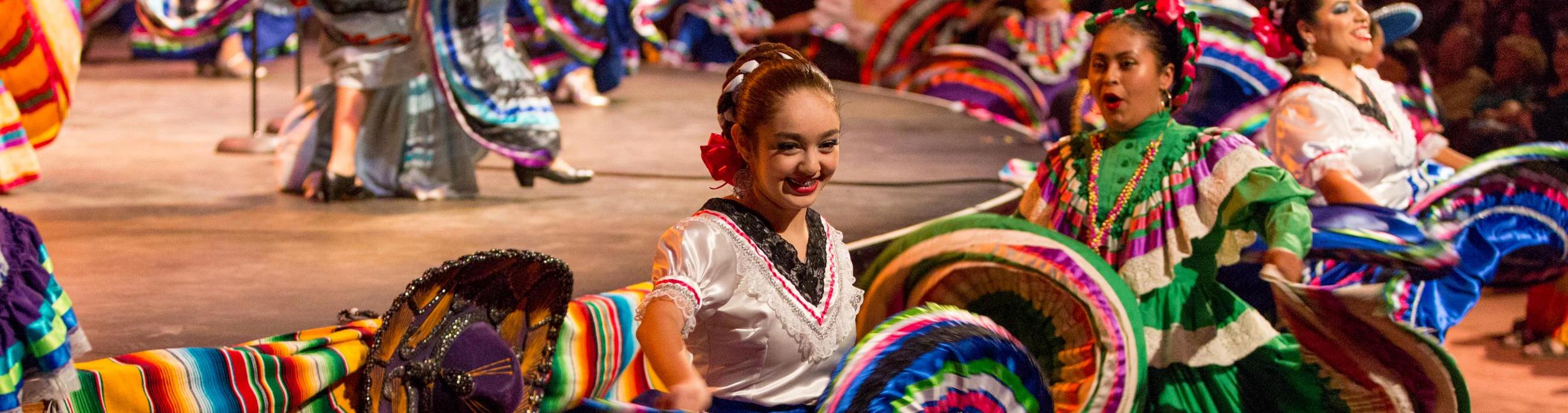Dancers in action at the mariachi festival