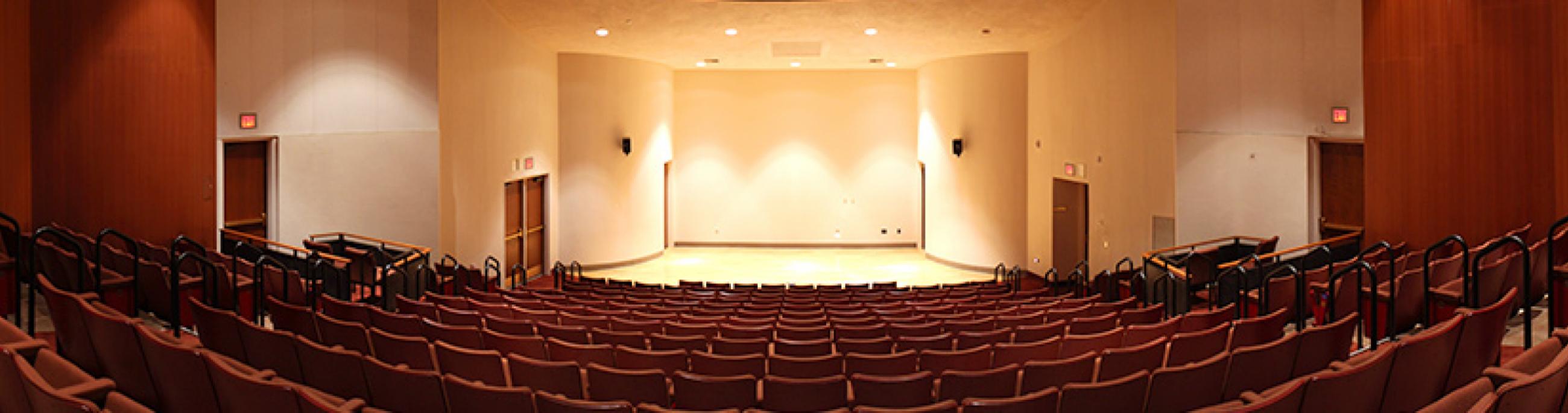 CCA's Recital Hall stage provides optimal listening and viewing for smaller recitals, lectures