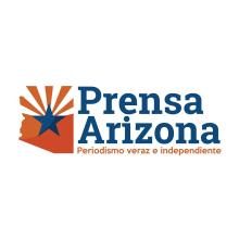 Prensa Arizona logo with Arizona state outline and blue star