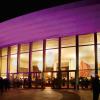 CCA Exterior purple lighting
