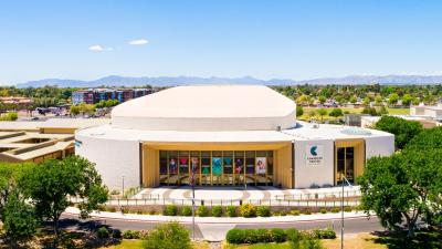 Exterior of the Chandler Center link to ticketing and website form