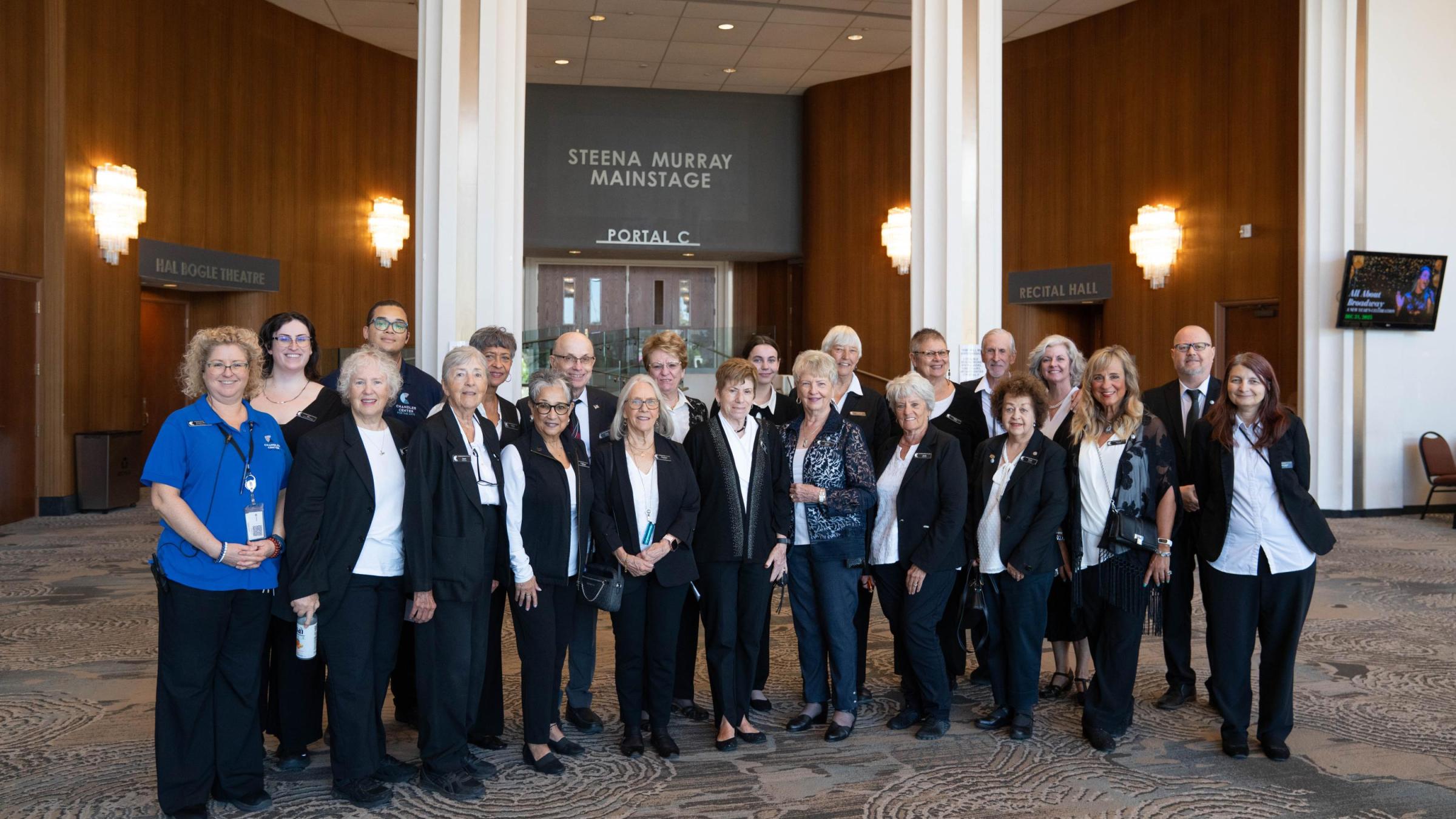 Group of volunteers in the foyer