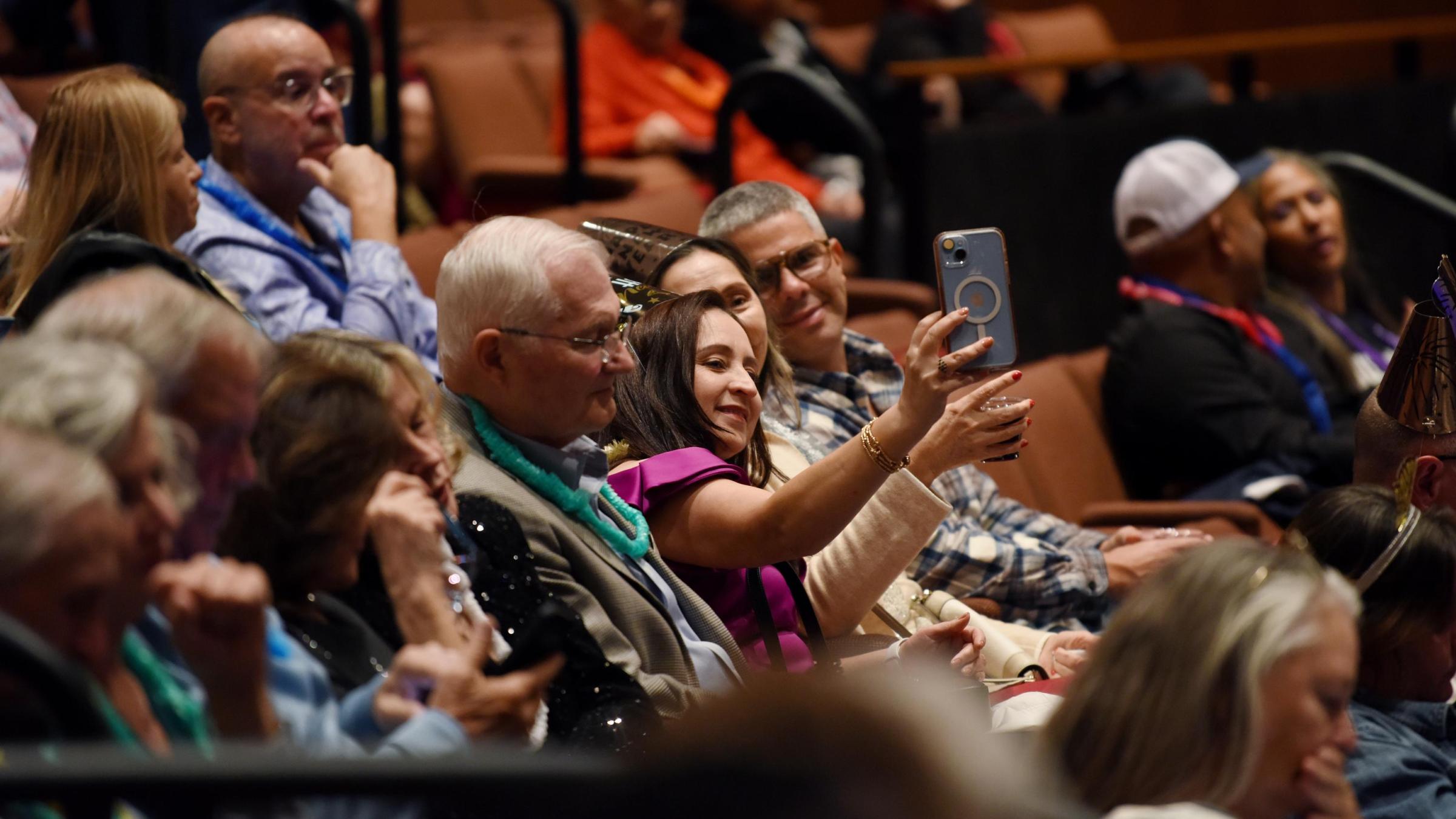 Group smiling for a selfie